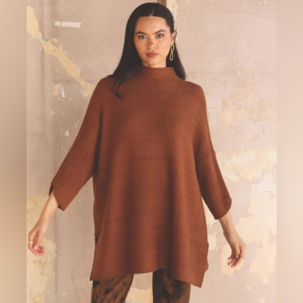 KERISMA BOHO SWEATER WITH MOCK NECK O/S